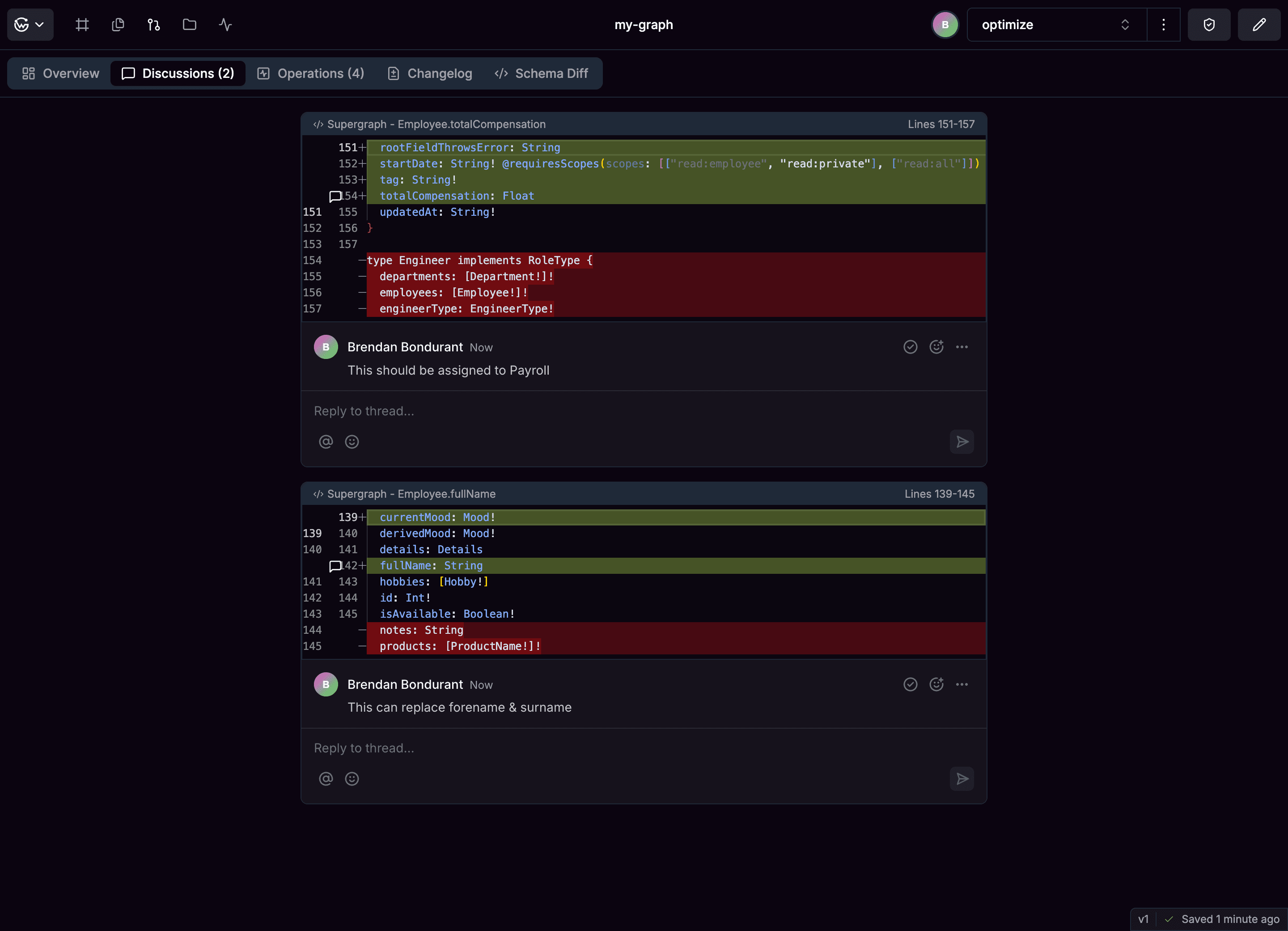 Discuss in one place